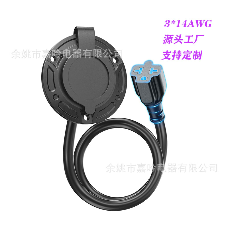 15A125伏NEMA5-15P美式插头户外改装电源线房车高尔夫球车充电线