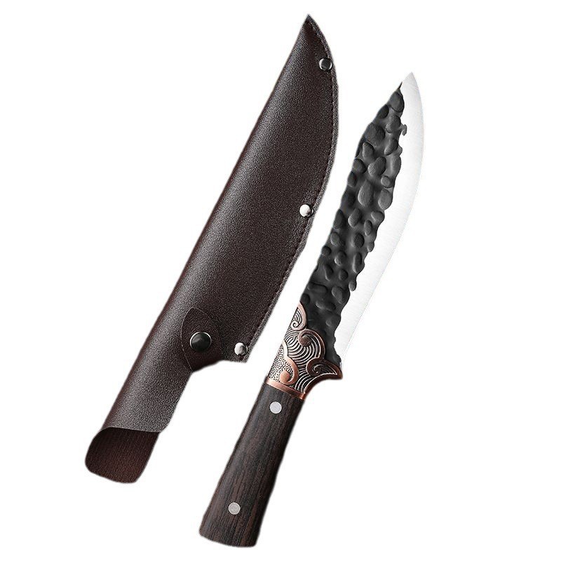 Inventario al por mayor de acero inoxidable corte de verduras forjando herramientas conjuntos de tres piezas cuchillo de corte de carne cuchillo de corte de hueso conjunto