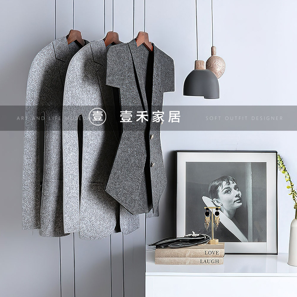 Modern Light Luxury Model Room Cloakroom Exhibition Hall Soft Decorations Fake Clothes Clothes Clothes Mold Wardrobe Display Felt Clothes Decoration