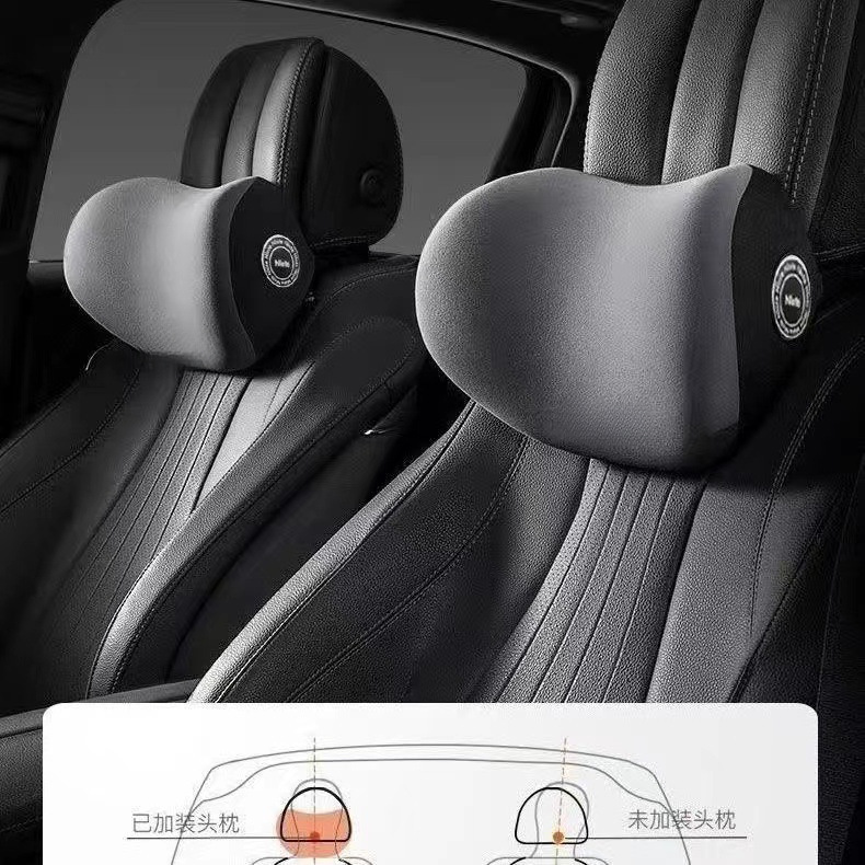 Cross-Border Car Headrest and Lumbar Support Factory Wholesale Car Memory Foam Lumbar Cushion Backrest Lumbar Pillow Car Neck Pillow