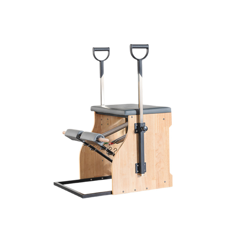 Equipo de Pilates para estudio de yoga, juego de cinco piezas: barril con escalera, cama Cadillac, cama de Pilates de madera de arce, silla de step estable