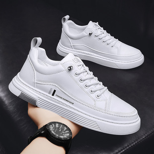 Shoes Men's Trendy Shoes Men's Casual White Shoes Over-The-Foot Shoes Men's Microfiber Leather Sports Shoes Live Broadcast Men's Shoes