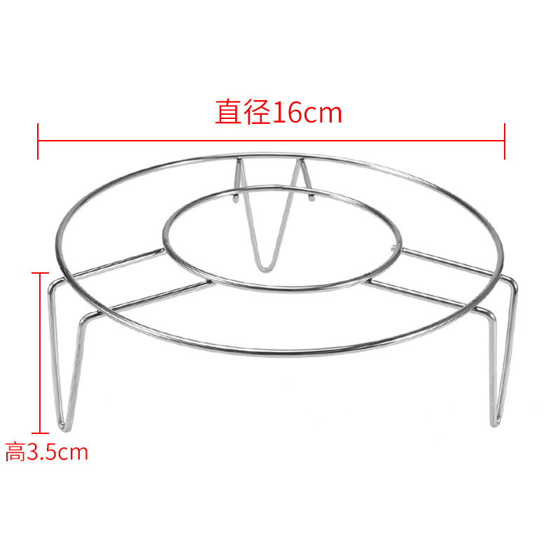 ステンレス三角蒸しマントー棚隔水蒸し棚家庭用キッチン多機能鍋内蒸し物棚ミニ|undefined