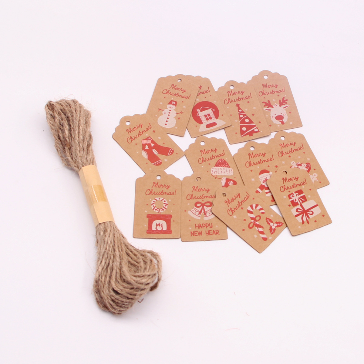 70g Weight Earring Card Jewelry Making Type Jewelry Packaging Cards Classification 100 PCS/Package Quantity Christmas Festival Letter Pattern Cute, Simple Style Style 100 PCS/Package Cute Simple Style Christmas Letter Jewelry Packaging Cards 6