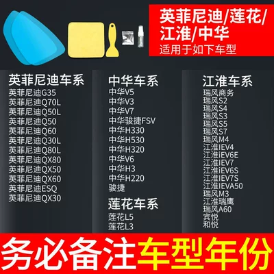 Rearview mirror rainproof sticker – Anti-Fog and Anti-Rain Film - infinitilotusjacchina-model-year-5-pieces-in-total