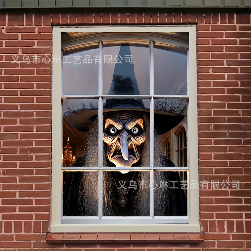 クロスボーダーハロウィンドアカバー背景布ハイエンドホリデーパーティー屋内外バナーシーン装飾吊り布カスタマイズ|undefined
