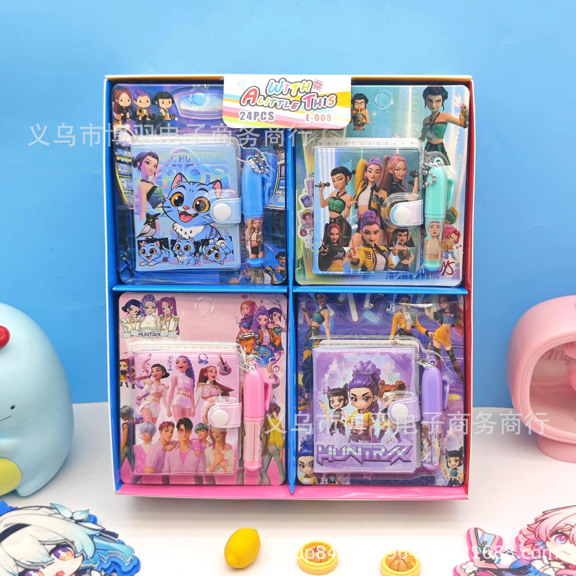 K-POP Caza de brujas película de dibujos animados con un cuaderno de bolsillo de mini diario de bolsillo de estudiantes portátil