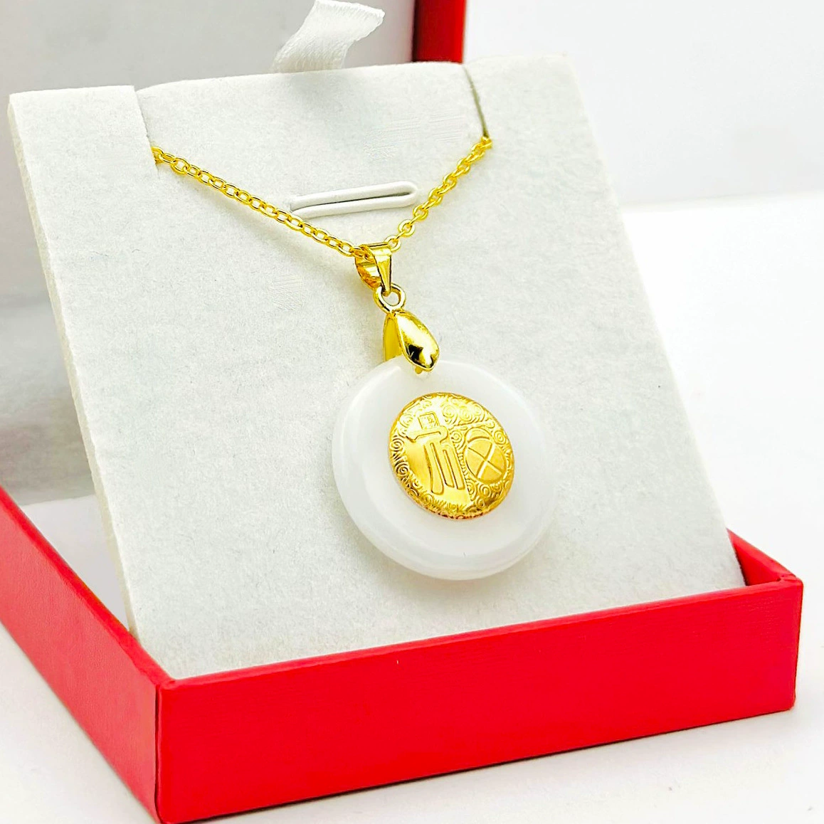 Принадлежность для благословения мира, чистое золото 999, инкрустированное золотом, подвеска из нефрита Хэтянь с символом благословения, горячая распродажа, подарок от производителя, поставщик.