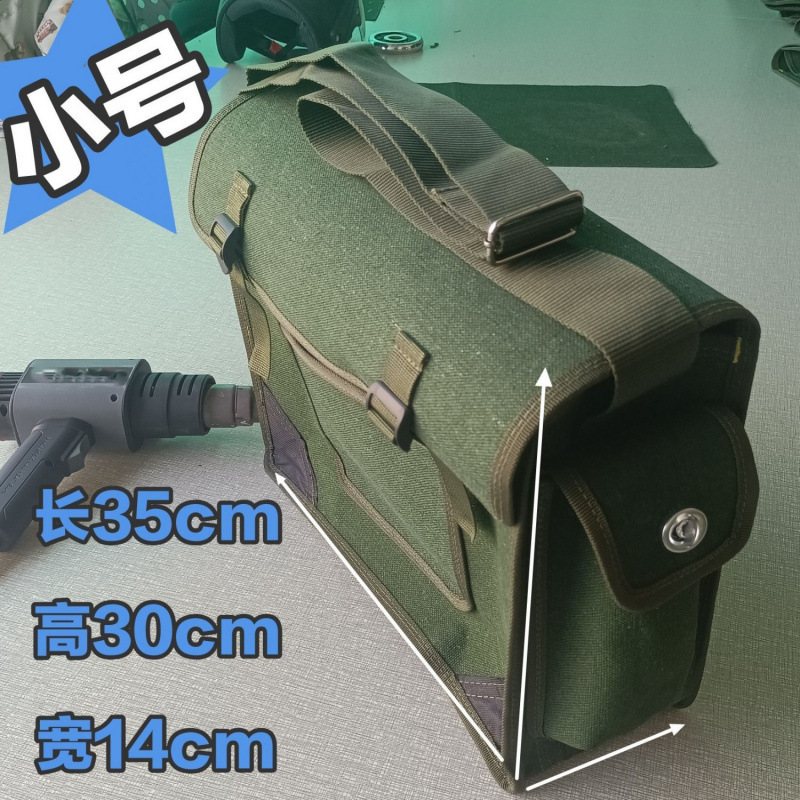 建設現場ツールバッグ、厚みのあるキャンバス、耐摩耗性、大型修理ハードウェアツールショルダーバッグ、水道および電気キャンバスバッグ、厚くて丈夫|undefined