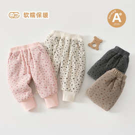儿童裤子休闲外穿保暖三成夹棉加厚冬季过冬新款小童宽松棉裤子