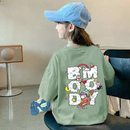 新款t恤纯棉女童短袖春夏新款半袖儿童宝宝吸汗童装上衣一件代销