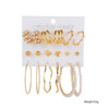 Earrings from pearl, fashionable set, metal accessory, suitable for import