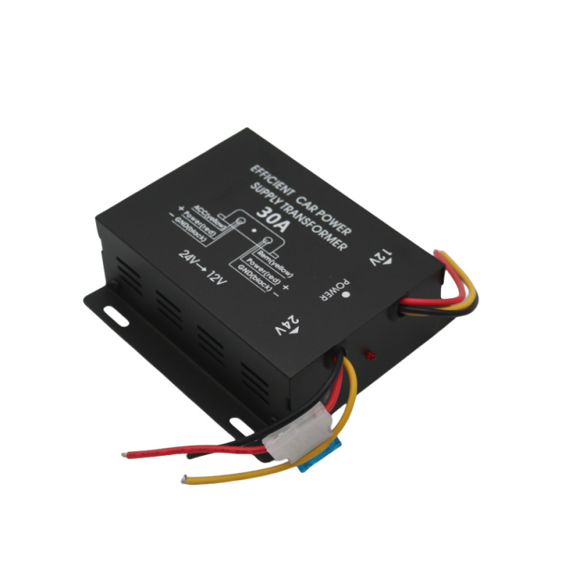 Coche camión convertidor de potencia 30A audio subwoofer navegación 24V a 12V step-Down alta a baja inversor