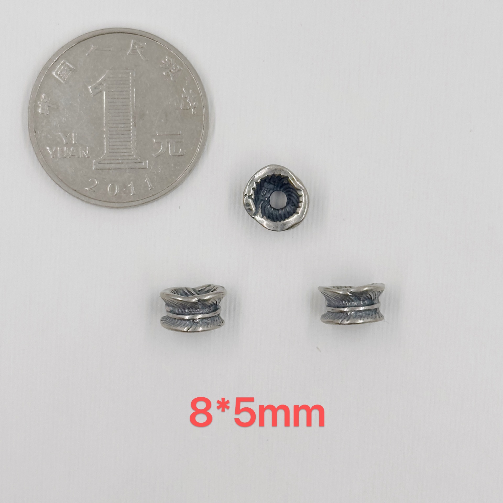 384-417 Shanxi vintage old silver spacer beads DIY accessories 9997 silver bracelet jewelry accessories