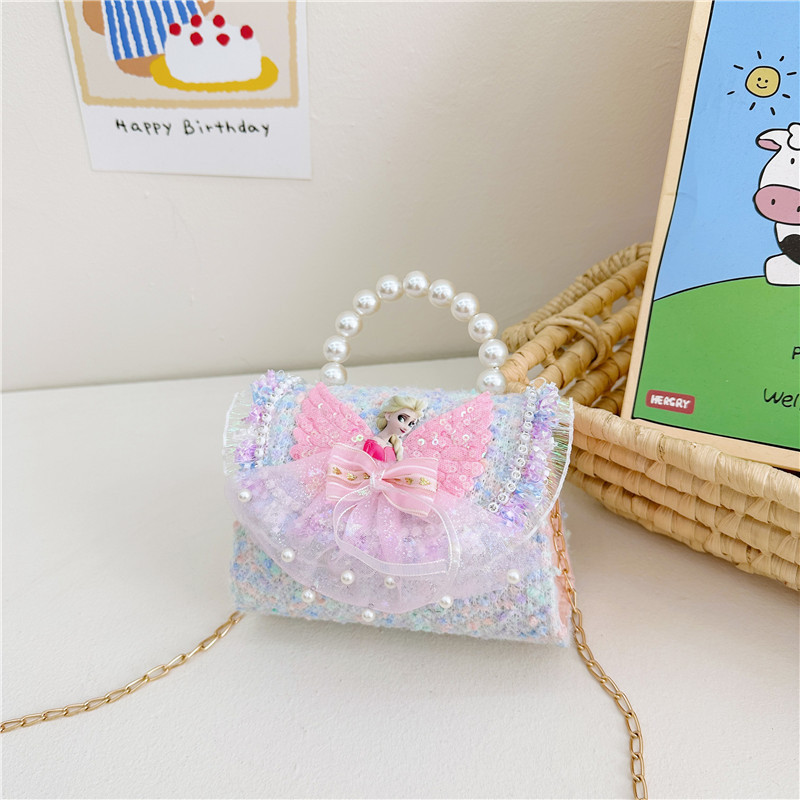 Nuevo bolso infantil, bolso de moda, bolso de princesa, bolso de niña encantador, bolso de mochila para bebés en línea, popularidad