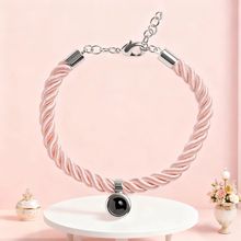 跨境热销100种语言我爱你铜镀圆形投影手链时尚简约手绳图片定 制