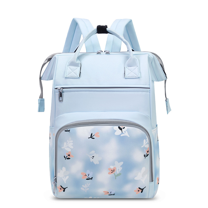 Bolsa de mamá nueva moda impresa mochila de viaje portátil mochila de mano bolsa de biberón independiente bolsa de bebé