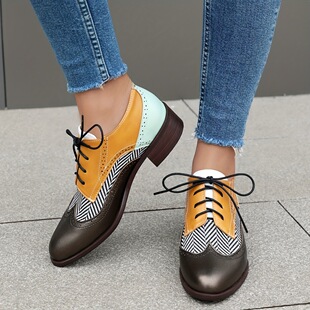 M 14928 Lace-Up Low Heel Shoes �͹� ��Ь