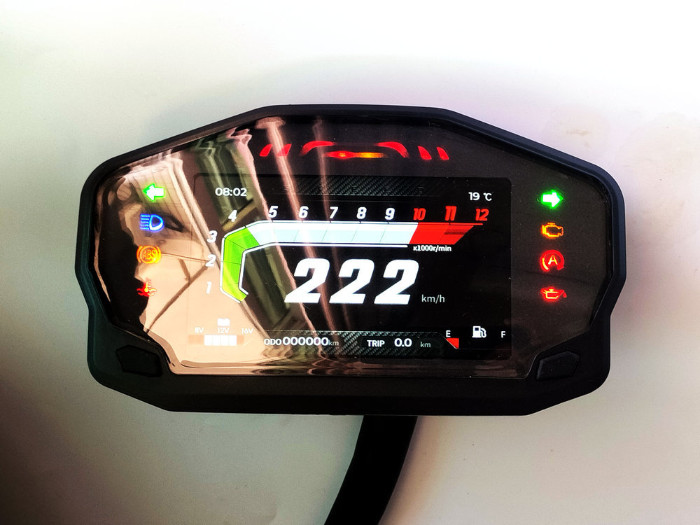 New three interfaces can switch full color tft Chinese and English adjustable universal modified LCD meter code meter