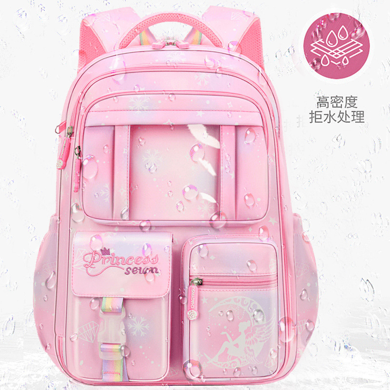 Nueva bolsa de escuela secundaria de tendencia de chicas ultra ligera, carga reducida, gran capacidad, mochila para niños de grado 1 - 6 - 9