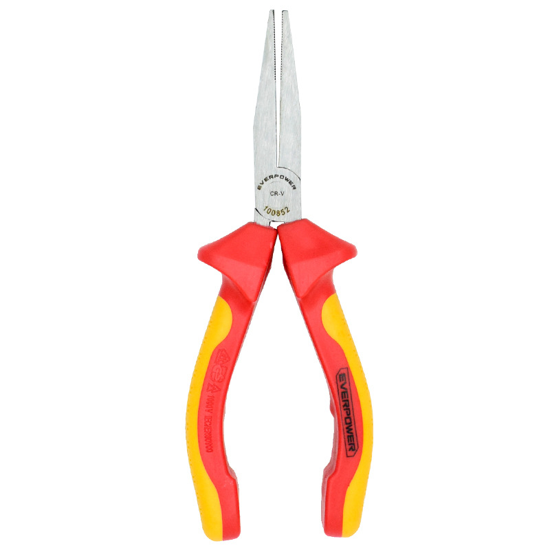 EVER POWER/艾威博尔100852 双色柄VDE绝缘扁嘴钳