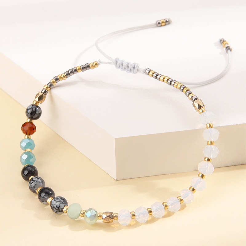 1 Piece Fashion Round Glass glass Beaded Womenu0027S Bracelets