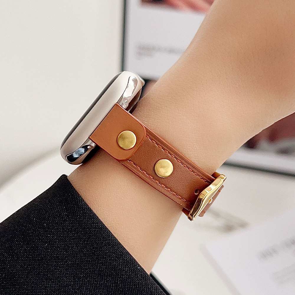 30g Weight Watch Strap Classification Genuine leather Material Round Pattern Casual, Simple Style Style Casual Simple Style Round Watch Strap 13