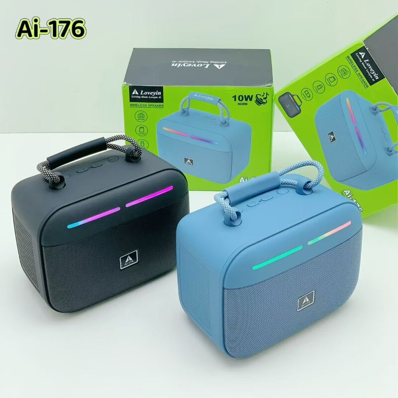 Subwoofer Tws Card-Insertable Speaker New Model Ai-176 Wireless Bluetooth Speaker Portable Outdoor High-Power Subwoofer Tws Card-Insertable Speaker New Model Ai-176 Wireless Bluetooth Speaker Portable Outdoor High-Power