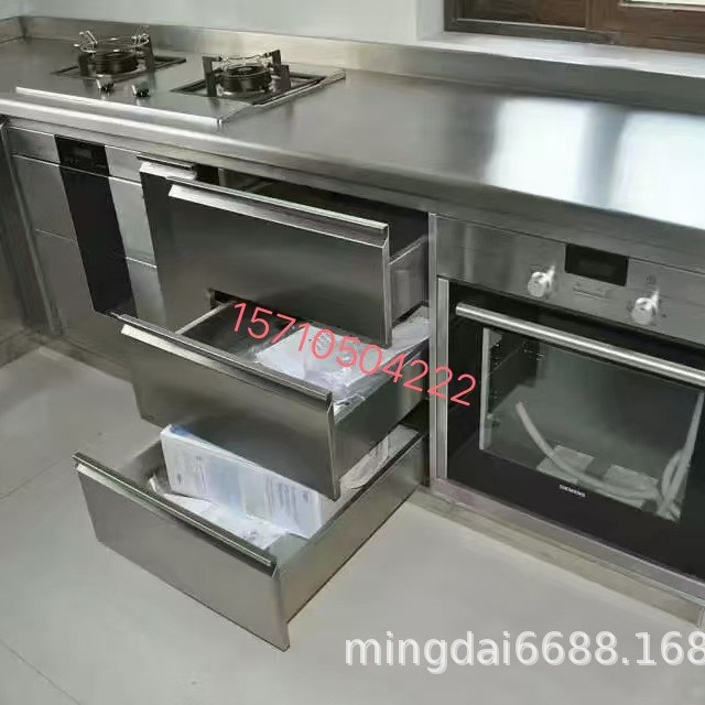 不锈钢工作台操作台厨房切菜桌打荷台奶茶包装台面厨柜多层多功能|ru