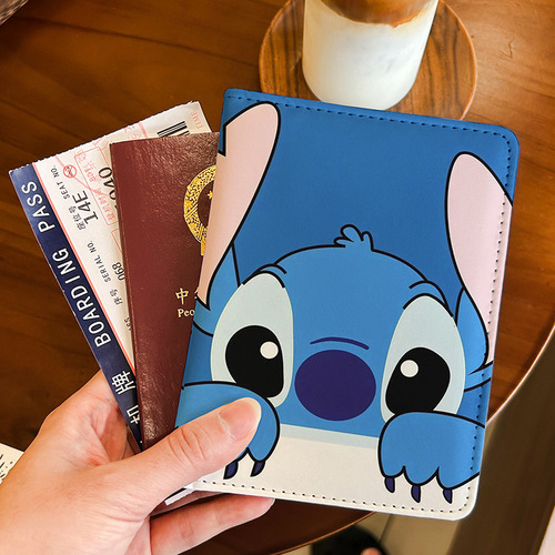 Star Baby Stitch cartoon passport holder, ID bag, protective cover, multi-function card bag, portable collection for overseas travel