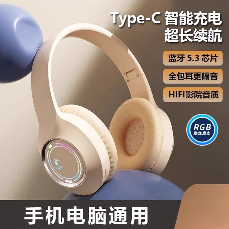 Headset Head-Mounted Wireless Bluetooth Bass Music Suitable for Vivo Huawei Oppo Apple Universal