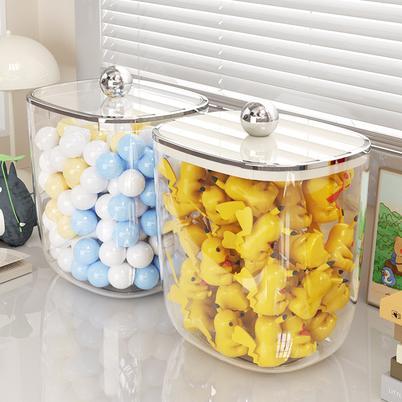 億米佳玩具収納缶家庭用透明児童プラスチック積み木収納缶収納ケース整理シール缶|undefined