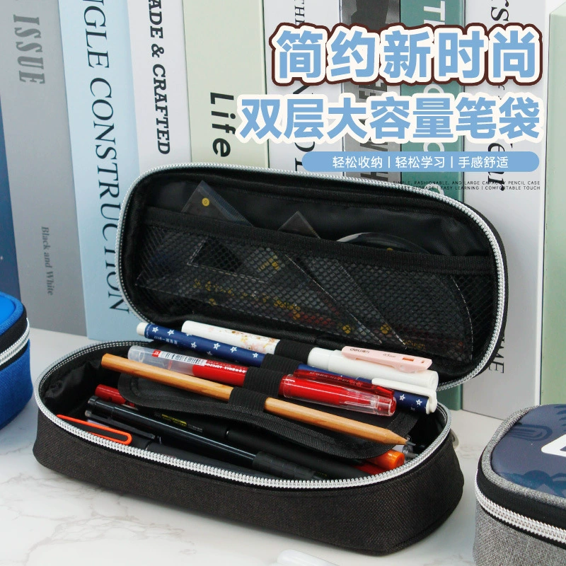 Трансграничная высокая стоимость двухслойная сумка для ручки оптом простой пенал