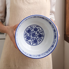 七英寸中式牛肉大面碗青花瓷涼面碗商用防燙加厚面館專用陶瓷