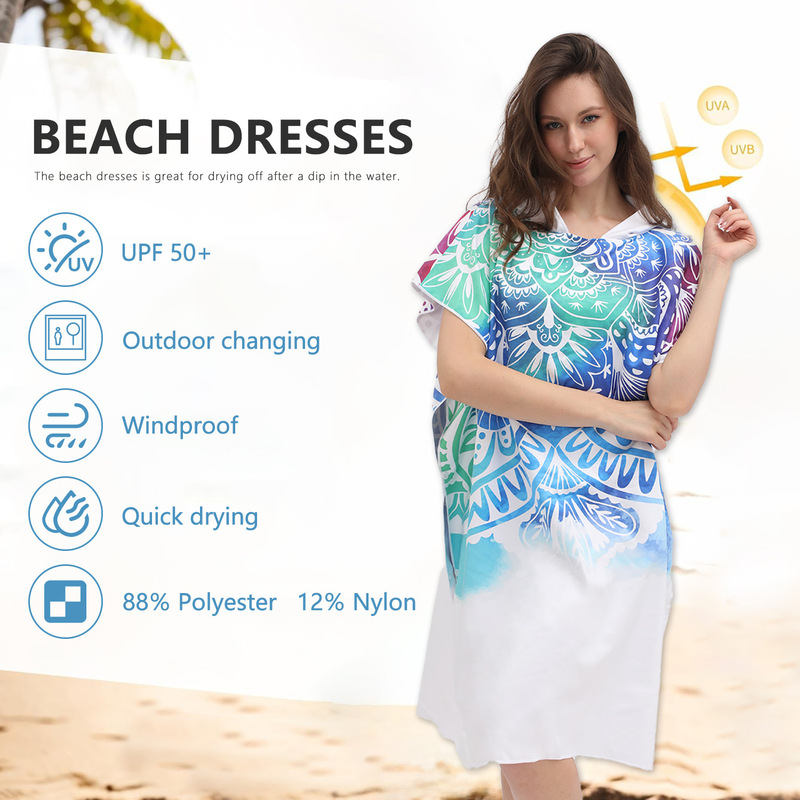 Cross-Border Wholesale Wearable Bath Towel Bathrobe Adult Swimming Quick-Drying Beach Towel Hooded Cloak Cloak Trendy Brand