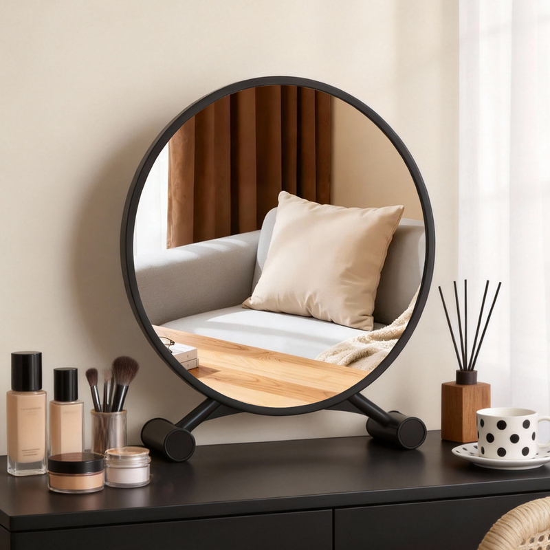 Led Makeup Mirror with Lights for Home Use, Desktop Smart Vanity Mirror, Ins-Style Bedroom Large Dressing Table Mirror Led Makeup Mirror with Lights for Home Use, Desktop Smart Vanity Mirror, Ins-Style Bedroom Large Dressing Table Mirror