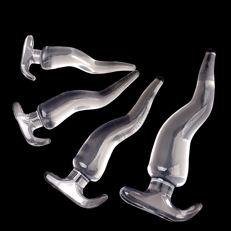 Transparent Crystal Anal Plug, TPE Sm Training Toy, 23.8 cm — detail image 12