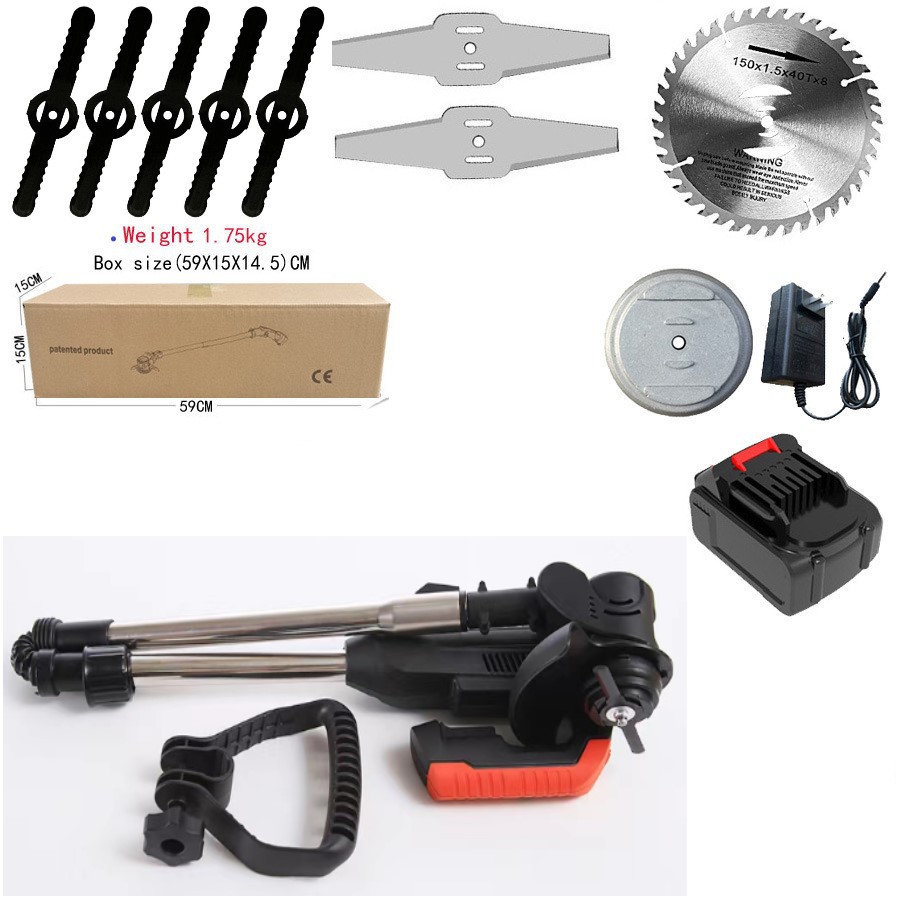 Lithium cortacésped eléctrico pequeño hogar recargable multifunción cortacésped de jardín