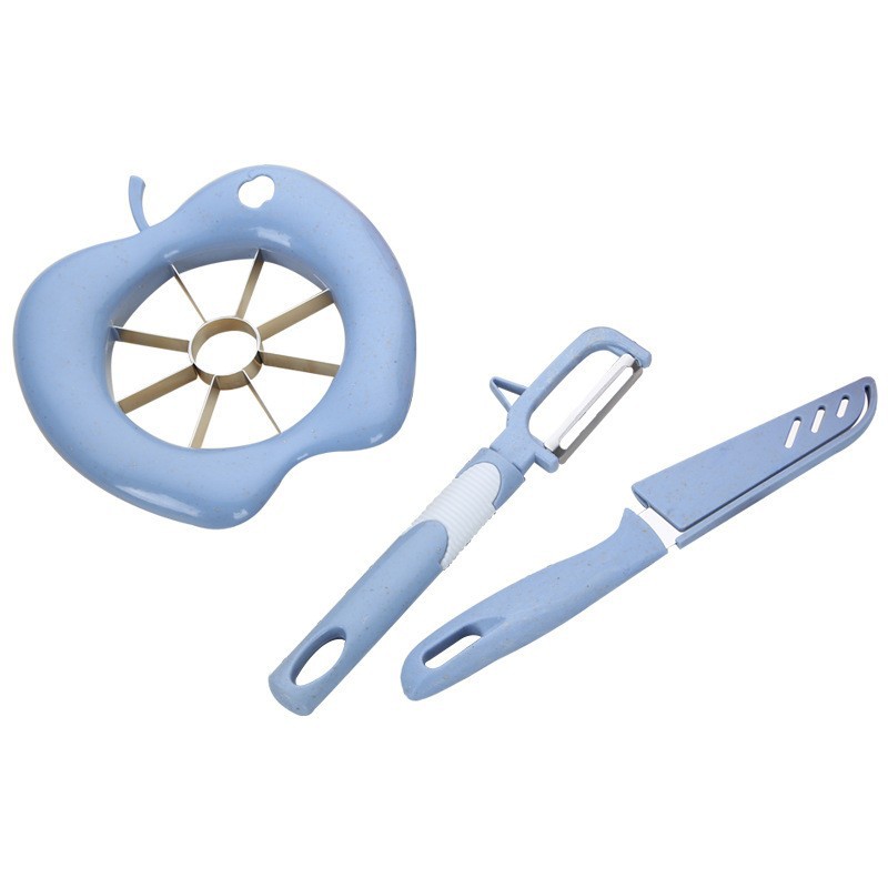 Trigo plástico Apple cortador de múltiples funciones fruta corte separador cocina gadget traje