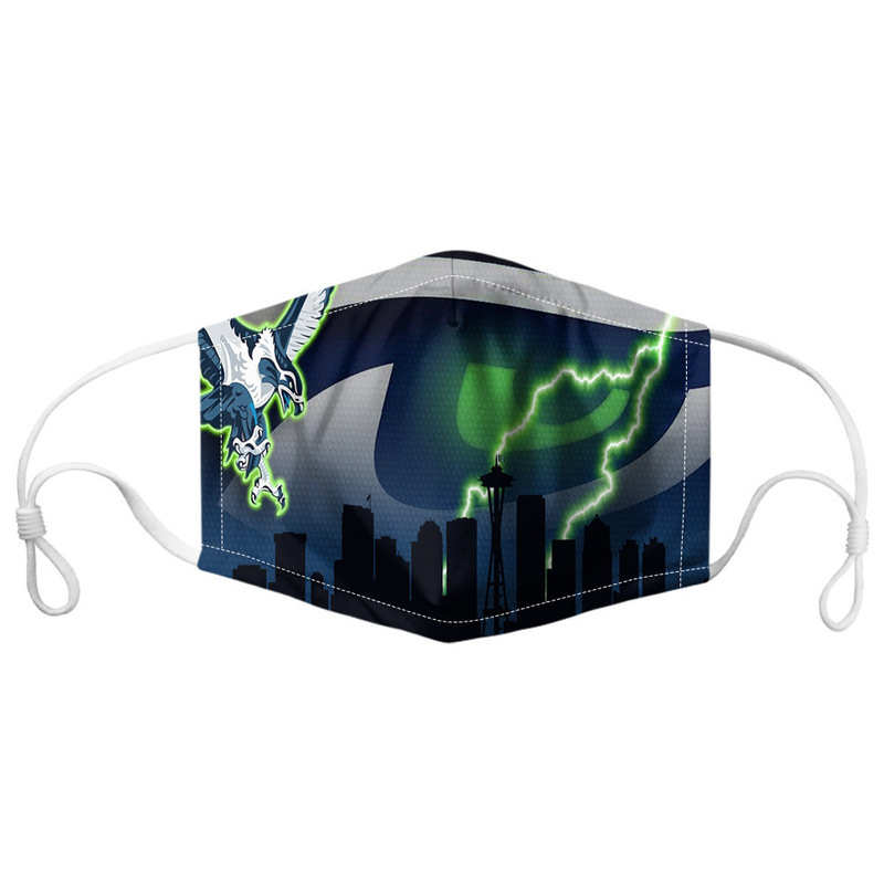 Máscara estándar del equipo de la NFL Football League, máscara a prueba de polvo, filtro intercambiable, máscara de lavado repetida para determinar Z