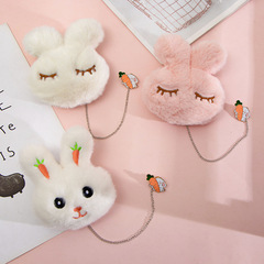 2023 New Plush Rabbit Brooch Radish Rabbit Chain Accessory Sweater Pin Cartoon Cute Bag Hangar