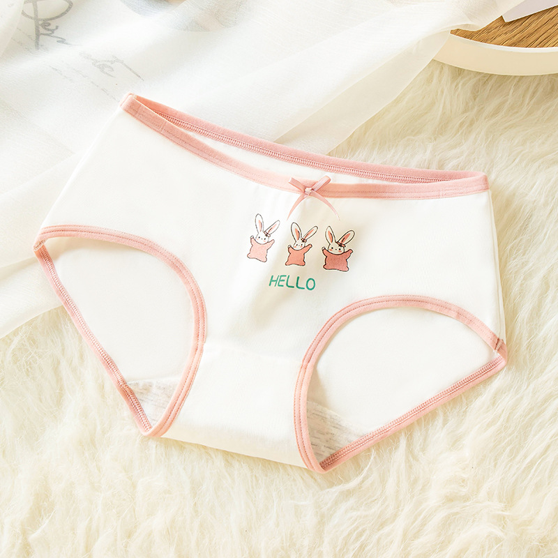 Ropa interior para niñas, algodón puro, estilo japonés, bragas triangulares para adolescentes, sin costuras, shorts escolares bonitos, estilo transpirable.