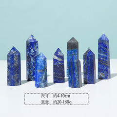 Factory Wholesale Natural Crystal Column Lapis Lazuli Crystal Column Hexagonal Edge Raw Stone Ornament Origin Wholesale