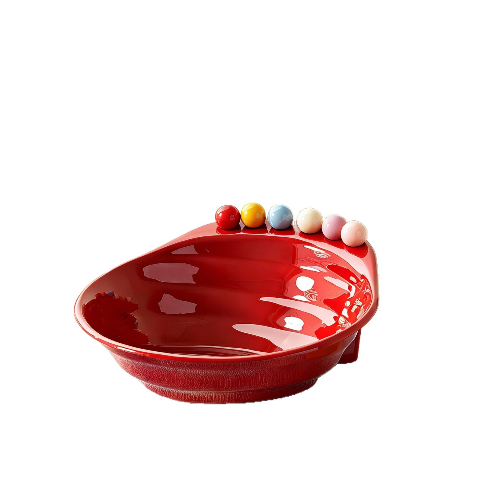 Plato Tazón de Frutas con Forma de Caracol Plástico PP con Tenedor para el Hogar