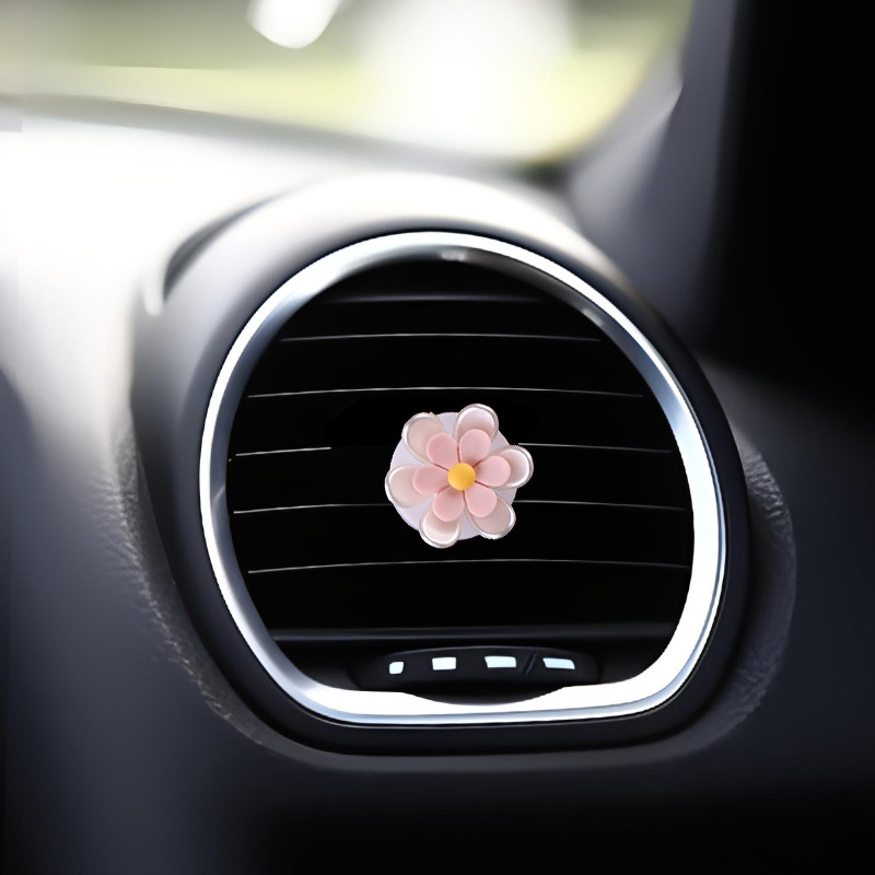 Nuevo producto lindo sacudiendo la cabeza margarita decoración del coche flores frescas decoración del espejo retrovisor de la consola central del coche