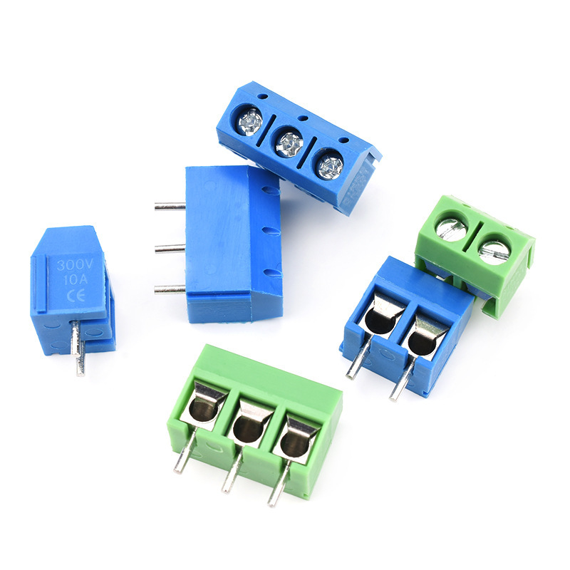 Kf301一字十字青2p 3p 5.0mm pcb端子12a 300vは銅をつなぎ合わせることができます。