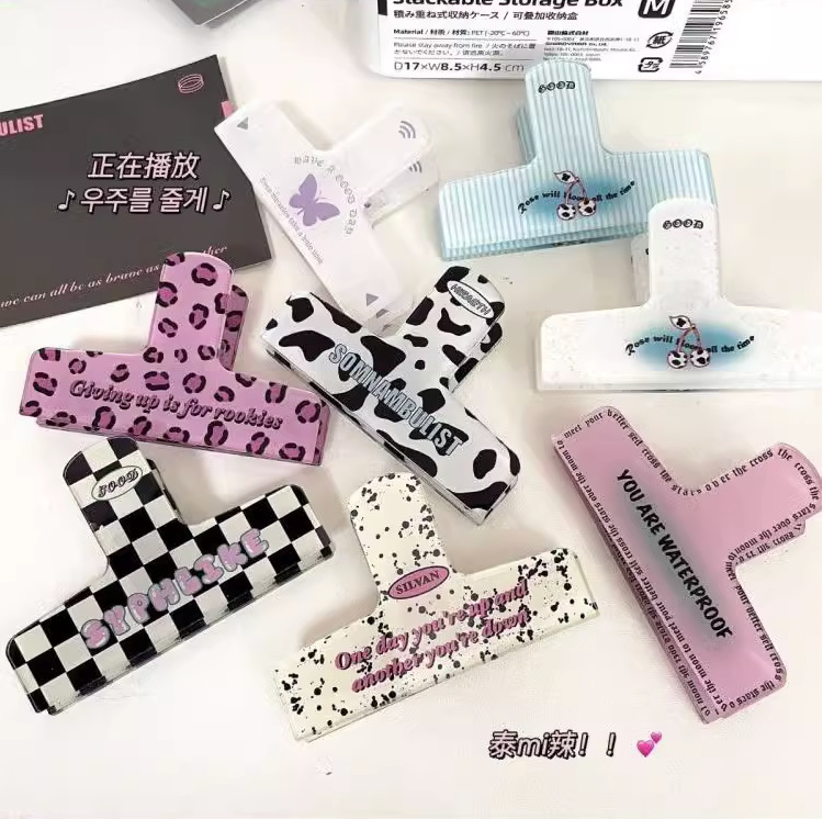 고가의 아크릴 클립 다기능 폴더 테스트 종이 클립 핸드 계정의 미국 복고풍 pp 클립 노트 클립