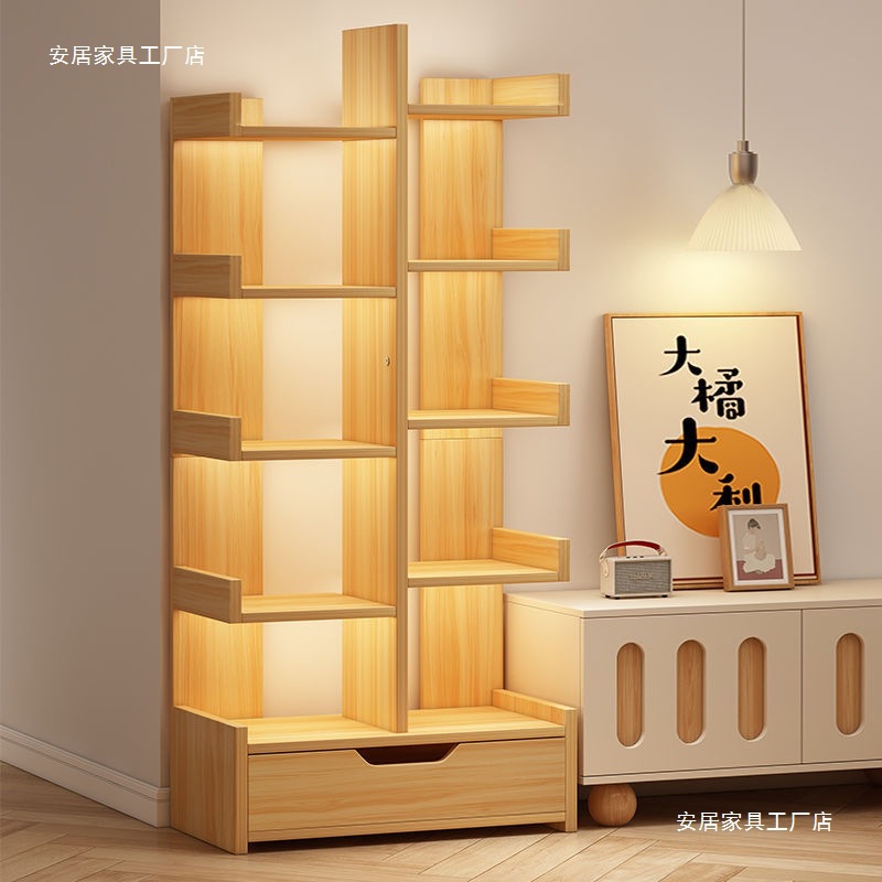 Bookshelf Floor-Standing Storage Rack Simple Small Bookshelf Household Internet Celebrity Book Storage Rack Display Shelf Living Room Storage Rack