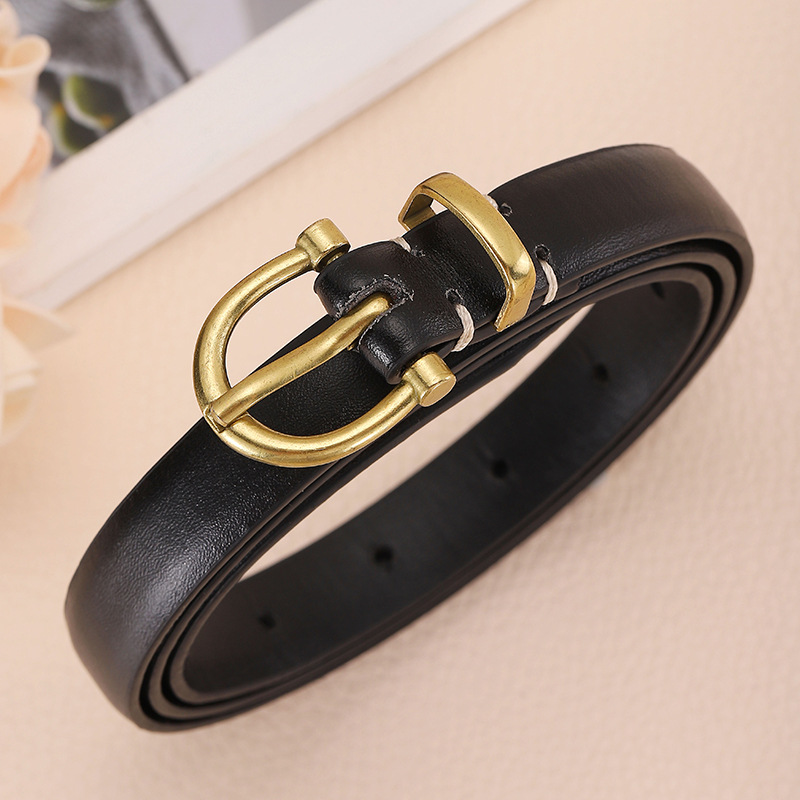 Cinturón moda simple moda de las mujeres 2022 nuevo estilo coreano diseño pin hebilla cabeza todo partido pu cinturón Decoración