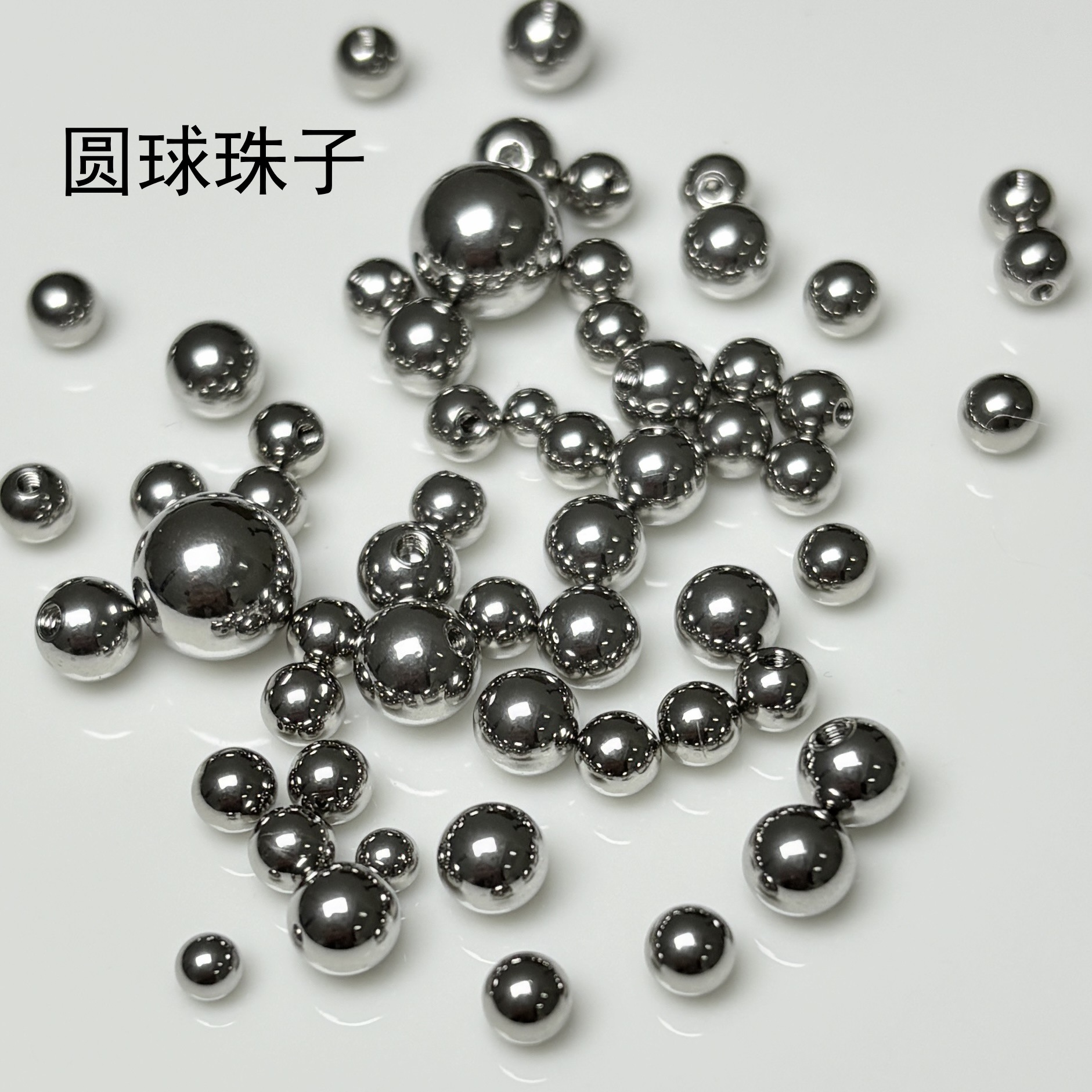 Silver pointed spike labret stud material detail